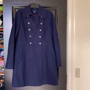 Tommy Hilfiger Navy classic wool coat! Really cute and flattering on.